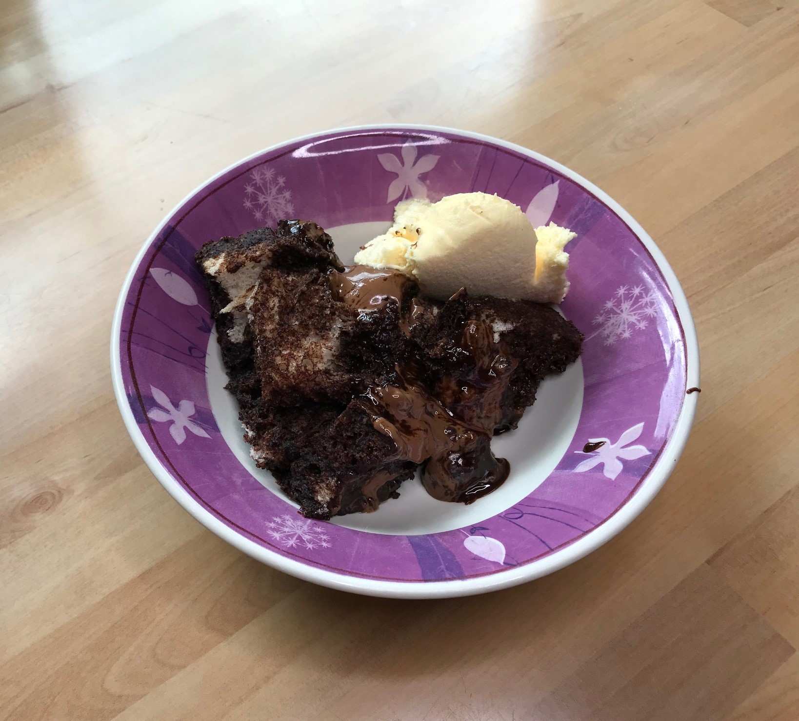 instant pot chocolate bread pudding